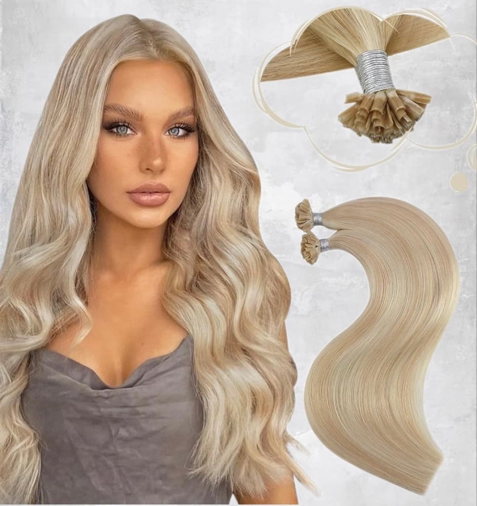 Extensii cheratina DeLuxe BLOND SUVITAT