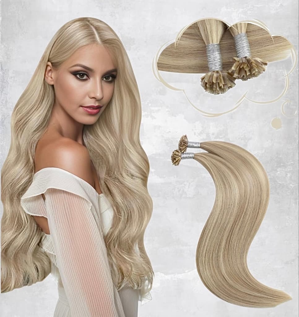 Extensii Cheratina Black Collection Balayage #19/Silver