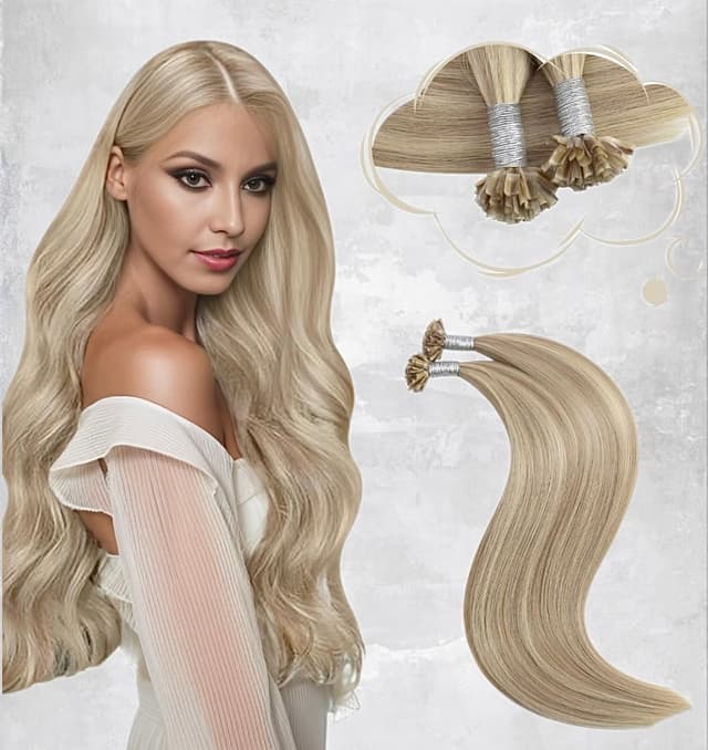 Extensii Cheratina Black Collection Balayage #19/Silver