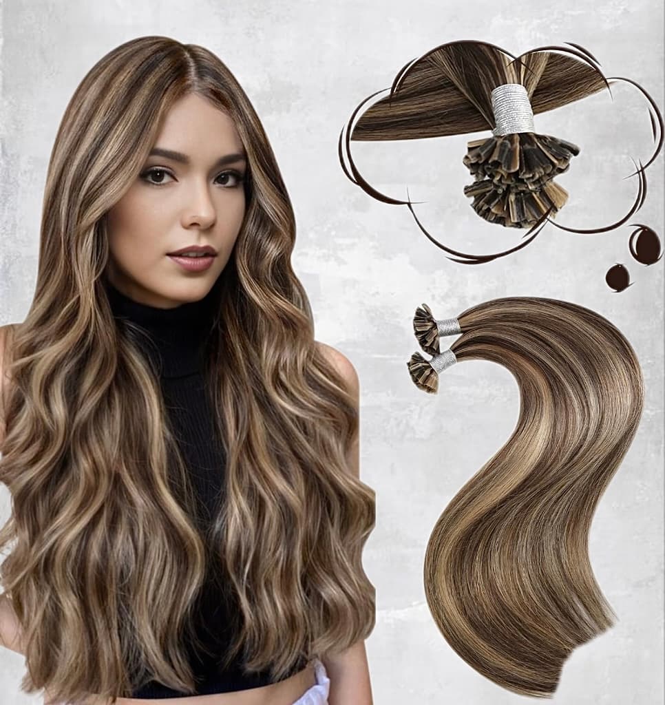 Extensii cheratina DeLuxe Balayage #4 #24