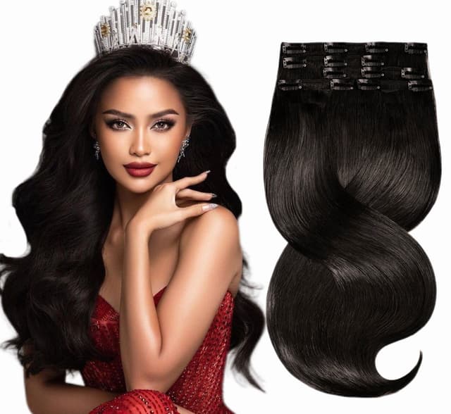 Clip-on Russian Negru Natural #1B