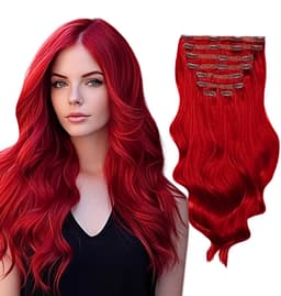 Extensii Clip-On DeLuxe Extreme Red