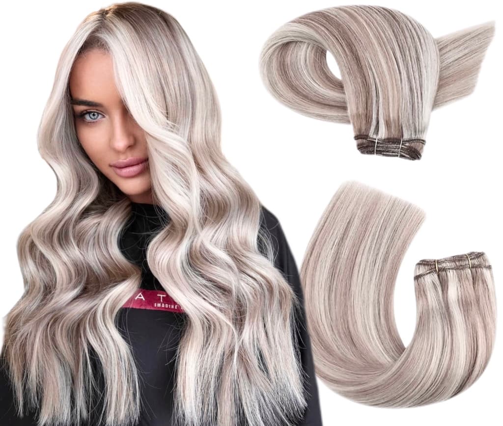 Extensii Clip-on White Platinum Balayage #19/ Light Grey 