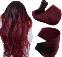 Extensii Clip-On DeLuxe Extreme Ombre #1B Burgundy