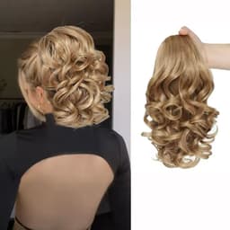 Cozi de Volum Ondulate Blond Nisipiu