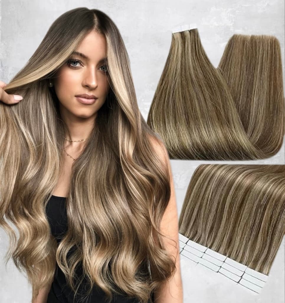 Extensii Tape In Diamond Balayage #6/Silver
