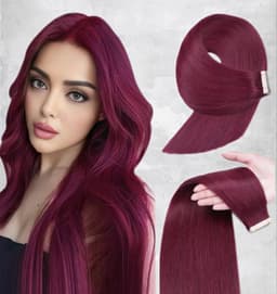 Extensii Tape In Burgundy