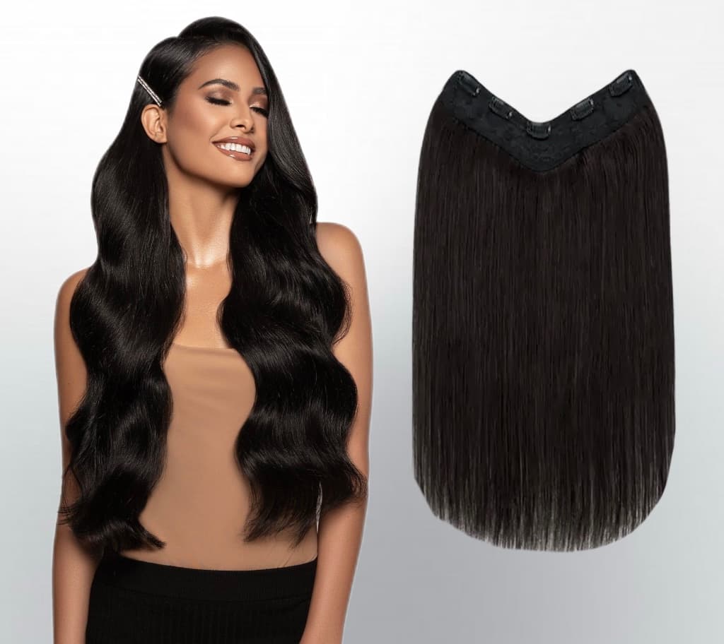 Trese de Par Natural V-Shape Deluxe Saten Inchis #2