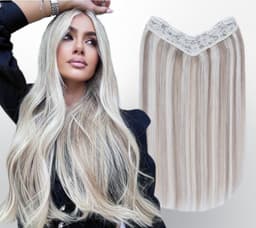 Trese de Par Natural V-Shape Deluxe Balayage #19/Silver