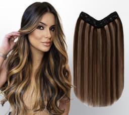 Trese de Par Natural V-Shape Deluxe Balayage #2/#8