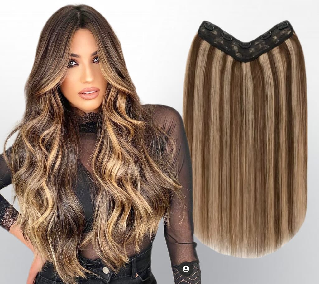 Trese de Par Natural V-Shape Diamond Balayage #6/ #24