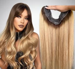 Trese de Par Natural V-Shape Deluxe Ombre #4/#20