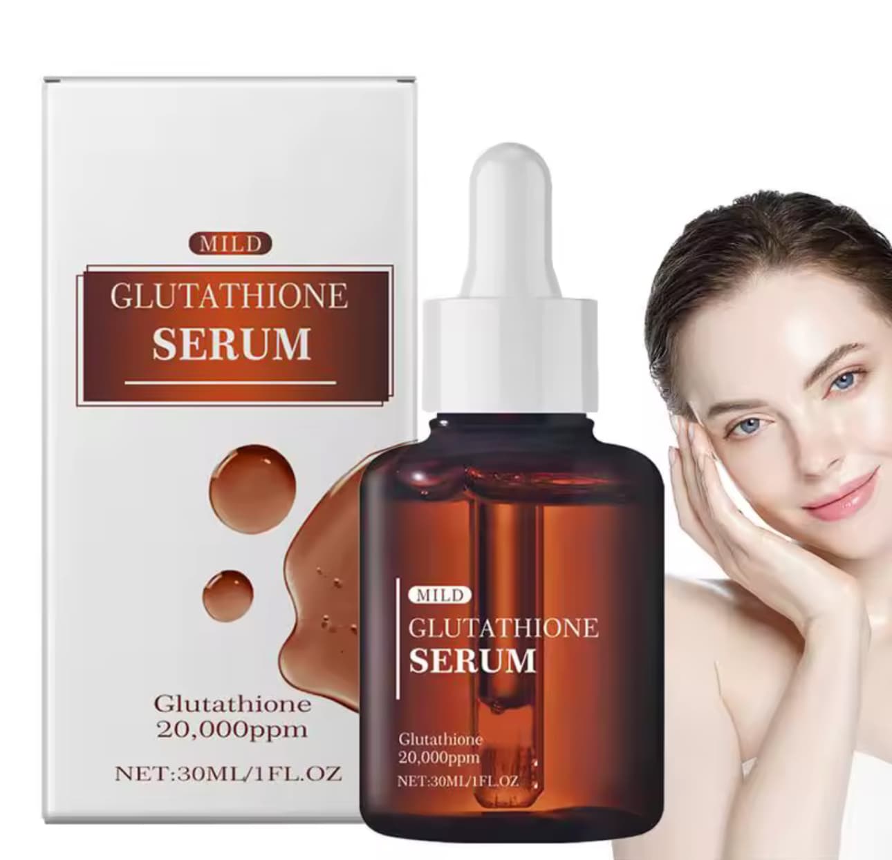 Ser pentru fata cu glutation, pentru reducerea liniilor fine si a ridurilor, 30 ml