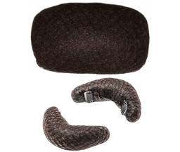Set 3 bureti din par natural pentru coc Maro