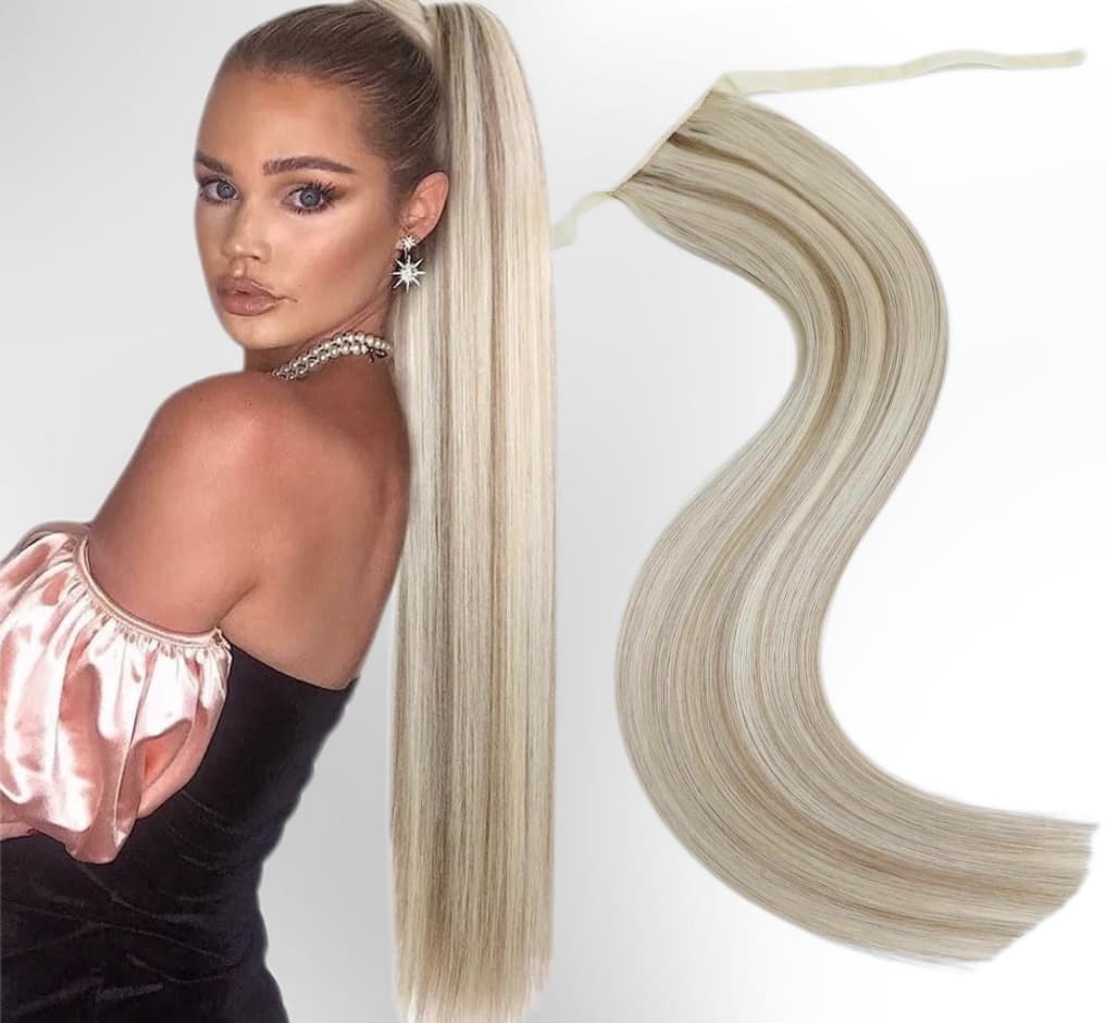 Coada de par White Platinum Blond Suvitat #24/#60