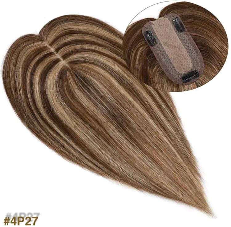 Peruca partiala Ciocolatiu Mediu/ Blond natural