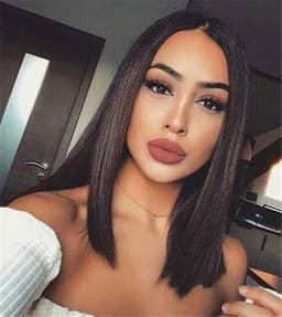 Peruca Angel Saten Foarte Inchis