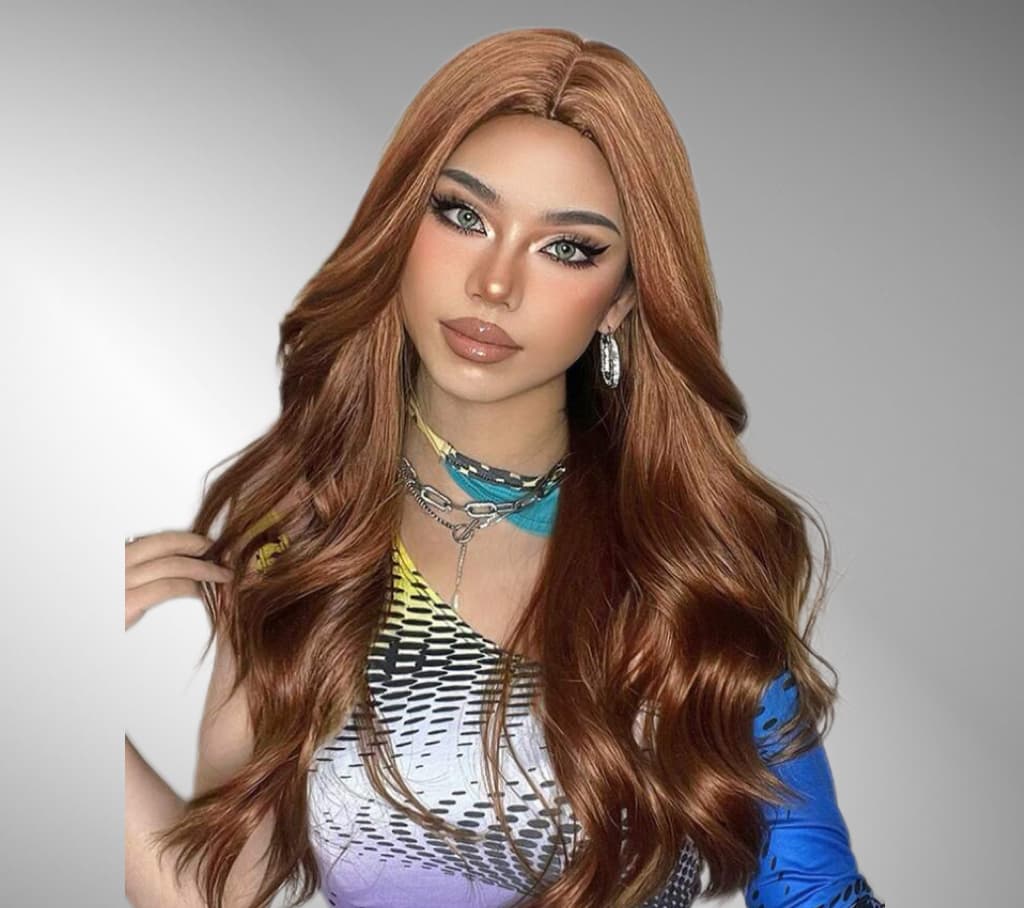 Peruca sintetica caramel body