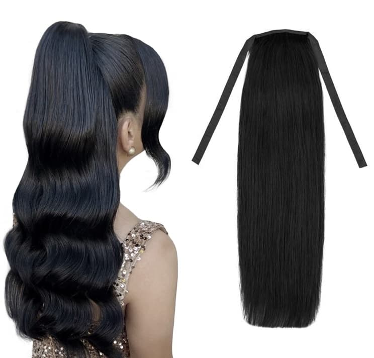 Coada de par Russian Hair Negru #1